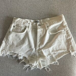 Agolde Women's White Jean Shorts